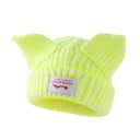 Căciulă de iarnă în dungi Skullies cu urechi de pisică, pălărie croșetată unisex 55–60 cm, căciulă hip-hop caldă și modernă, pălărie 12