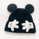 Căciulă de iarnă pentru copii cu urechi de șoarece și mâini 3D Vârstă 2–8 ani Căciulă caldă din acril Stil animat Căciulă călduroasă 2