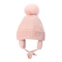 Căciulă de iarnă pentru copii cu urechi și pompon Circumferință 43–58 cm 2–8 ani Bumbac poliester Căciulă călduroasă cu clapete pentru urechi 7