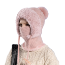 Căciulă de iarnă pentru femei cu pompon Circumferința capului 55–60 cm Căciulă caldă tricotată cu șnururi pentru legare pentru iarnă 6