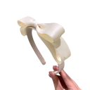 Căciulă de păr cu fundă dublu stratificată Dimensiune universală Căciulă elegantă pentru ocazii festive Accesoriu voluminos pentru păr la bal sau nuntă 5