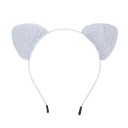 Căciulă de păr cu urechi de pisică din pluș Căciulă moale și pufoasă Accesoriu de păr pentru carnaval și petrecere 3