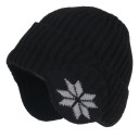 Căciulă tricotată de iarnă cu fleece și protecții pentru urechi Căciulă unisex din acril pentru bicicletă Căciulă de exterior din lână călduroasă pentru bărbați și femei Interior întărit 8