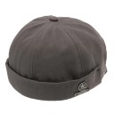 Căciulă unisex din catifea fără margine din bumbac Pălărie retro dockers ajustabilă stil streetwear hip hop pălărie cu formă bombată Stil casual 2