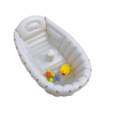 Cadă gonflabilă pentru copii cu motiv de tigru, 90 × 55 × 30 cm, material PVC, culoare albă, pentru baie la bebeluși și copii mici 2