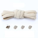Cadarços elásticos para sapatos 105 x 0,7 cm Sem atar para crianças e adultos Um tamanho Fivela metálica Calçar rapidamente Estilo desportivo 25