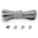 Cadarços elásticos para sapatos 105 x 0,7 cm Sem atar para crianças e adultos Um tamanho Fivela metálica Calçar rapidamente Estilo desportivo 19