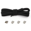Cadarços elásticos para sapatos 105 x 0,7 cm Sem atar para crianças e adultos Um tamanho Fivela metálica Calçar rapidamente Estilo 2
