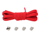 Cadarços elásticos para sapatos 105 x 0,7 cm Sem atar para crianças e adultos Um tamanho Fivela metálica Calçar rapidamente Estilo 4