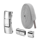 Cadarços para sapatos sem atar com fivela Cadarços elásticos 100 cm Calçar rapidamente Sapatos sem nó Conforto desportivo Adequado para crianças e adultos 7