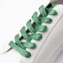 Cadarços planos brilhantes para sapatos 120 cm 1 par Cadarços brilhantes para ténis estilosos Acessório de moda Cadarços brilhantes Streetwear Calçado 7