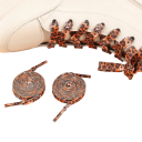 Cadarços planos para sapatos 120 cm padrão leopardo Cadarços de nylon estilosos para ténis Acessório de moda para calçado Estilo desportivo e casual 5