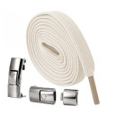 Cadarços sem atar com fecho 100 cm Cadarços elásticos desportivos com fivela metálica Calçado de corrida Calçado Fitness Calçado infantil 6