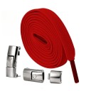 Cadarços sem atar com fecho 100 cm Cadarços elásticos desportivos com fivela metálica Calçado de corrida Calçado Fitness Calçado 3