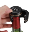 Cadeado numérico para garrafa com combinação de três dígitos Tampa do gargalo contra abertura para vinho valioso Versão preta com padrão dourado 4,5 x 2
