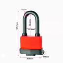 Cadeado resistente à água com arco prolongado 50 mm 121,1 × 58,8 mm diâmetro do arco 10,6 mm para uso exterior e segurança 2