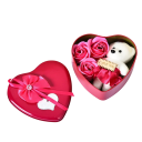 Cadeau doos met een teddybeer en zeeprozen 12x12x5 cm decoratieve set voor het geven van cadeaus voor verjaardagen en romantische gelegenheden 2
