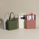 Cadeau doosje voor sieraden met handvatten in tasstijl, presentatiedoos met deksel en interne inzet voor oorbellen en ringen 13