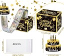Cadeaudoos voor geld met uitschuifbare verrassing, afmeting 13 × 13 × 11 cm + taartdecoratie 10 cm, voor bankbiljetten en wensen 4