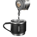 Cadeauset thermosfles met mokken 500 ml RVS thermosfles 23,9 × 6,6 cm met 3 mokken 6,6 × 5,9 cm Warmte-isolatie 6–12 uur Reis set 16