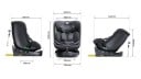 Cadeira auto giratória para crianças YAZOCO i-Size 360 graus 40 a 150 cm 0 a 36 kg ISOFIX e cinto superior cintos de cinco pontos encosto ajustável 2