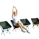 Cadeira de camping dobrável leve 65 x 60 x 54 cm Altura do assento 35 cm Estrutura em alumínio Tecido Oxford com malha Cadeira de exterior portátil 7