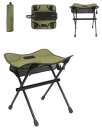 Cadeira de exterior dobrável leve 33 x 32 x 32 cm Banqueta de viagem portátil Liga de alumínio Tecido Oxford Capacidade de carga 100 kg Camping 4