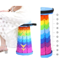 Cadeira telescópica dobrável em plástico altura até 45 cm 25 x 6 cm Banco portátil ajustável com alça Cadeira de camping resistente 2