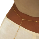 Cadena corporal con conexión cuello–cintura 91 + 9 cm y 71 + 9 cm Joya de vientre sexy con cuentas para bikinis Accesorio de verano 4