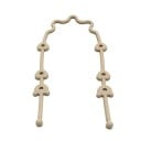 Cadena de chupete de silicona Longitud 50 cm Sujeción ajustable al cochecito Soporte para juguetes y botellas contra caídas al suelo 3