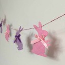 Cadena de Pascua con conejitos 3
