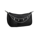 Cadena decorativa para bolso doble con colgantes cónicos Aleación metálica Cadena decorativa plateada para bolso asa corta de repuesto 2