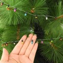 Cadena navideña de colores en forma de bombilla Guirnalda con luces artificiales Decoración para árbol de Navidad Cadena para árbol de Navidad Cadena de colores para árbol de Navidad sin luces 5 m 2