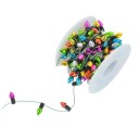 Cadena navideña de colores en forma de bombilla Guirnalda con luces artificiales Decoración para árbol de Navidad Cadena para árbol de Navidad Cadena 1