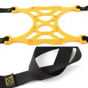 Cadenas de nieve antideslizantes 3 uds Para neumáticos de coche Segmentos reforzados de TPU con picos de acero y correa de nylon Amarillas Para nieve 2