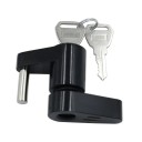 Cadenas de sécurité à pendre pour remorque noir Cadenas résistant au vol pour camping-cars, camions et remorques Protection robuste de l'attelage 4