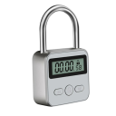 Cadenas numérique à minuterie avec écran LCD 45 mm rechargeable par USB noir pour verrouiller des casiers, des bagages et des effets 4