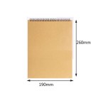 Caderno de rasgar sem linhas 190 x 260 mm Encadernação espiral na parte superior Caderno para desenhar e escrever Folhas limpas Papel duro Caderno para escola e escritório 2