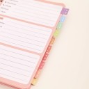 Caderno de Senhas 10,7 x 15 cm Caderno Colorido para Dados de Acesso Capa em PVC 65 Folhas Etiquetas Alfabéticas Encadernação Espiral 8