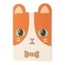Cadernos de bolso finos com animais 11,9 x 8,4 cm com 20 folhas pautadas em conjunto de 4 unidades com orelhas redondas na parte superior da capa 9