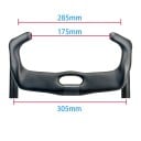 Cadran de carbon pentru biciclete de șosea 305 mm lățime 285 mm prindere superioară 175 mm prindere inferioară carbon negru ușor 350 g 5