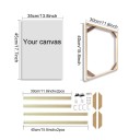 Cadre photo en bois naturel 30 x 40 cm Cadre pour toile 35 x 45 cm Cadre suspendu pour photos œuvres DIY montage décoration murale 2