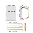 Cadre photo en bois naturel 35 x 45 cm Cadre pour toile 40 x 50 cm Cadre suspendu pour photos œuvres DIY montage décoration murale 2