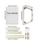 Cadre photo en bois naturel 45 x 65 cm Cadre pour toile 50 x 70 cm Cadre suspendu pour photos œuvres DIY montage décoration murale 2