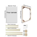 Cadre photo en bois naturel 50 x 70 cm Cadre pour toile 55 x 75 cm Cadre suspendu pour photos œuvres DIY montage décoration murale 2