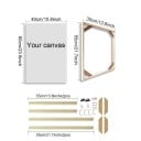 Cadru din lemn natural pentru fotografii 35 x 55 cm Cadru pentru pânză 40 x 60 cm Cadru suspendat pentru fotografii și tablouri Montaj DIY decorare 2