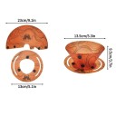 Caffettiera da campeggio pieghevole a cono con base 13,5 x 9,5 cm con bottoni a pressione Arancione con motivo delle curve di livello per campeggio 2