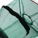 Cage à poissons pliable en filet vert 45 x 22 cm Piège à écrevisses, crabes et crevettes Piège en filet pour appâts pour la pêche en mer et en eau douce 2