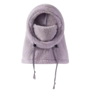 Cagoule d'hiver en polaire pour enfants avec col taille 3–10 ans Cagoule en coton chaude 2 en 1 Protection de la tête, du cou et du visage bonnet d'hiver 6