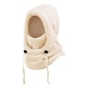 Cagoule d'hiver en polaire pour enfants avec col taille 3–10 ans Cagoule en coton chaude 2 en 1 Protection de la tête, du cou et du visage 8